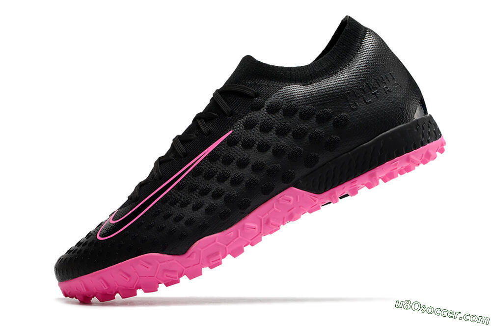 Nike Phantom Ultra Venom TF Artificial Turf Soccer Shoes - Black/Pink 5