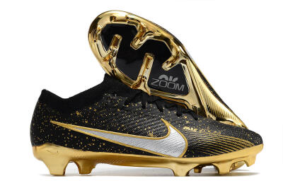 Nike Air Zoom Mercurial Vapor 15 Elite FG Firm Ground Soccer Cleats - Black/Gold