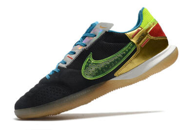 Nike Streetgato IC Futsal/Indoor Soccer Shoes - Grey/Black/Green/Red