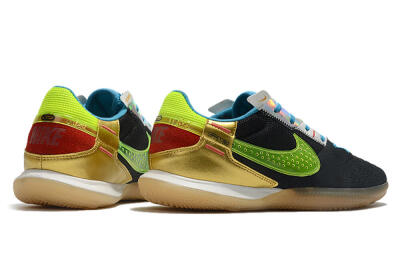 Nike Streetgato IC Futsal/Indoor Soccer Shoes - Grey/Black/Green/Red