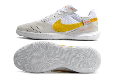Nike Streetgato IC Futsal/Indoor Soccer Shoes - Grey/White/Yellow