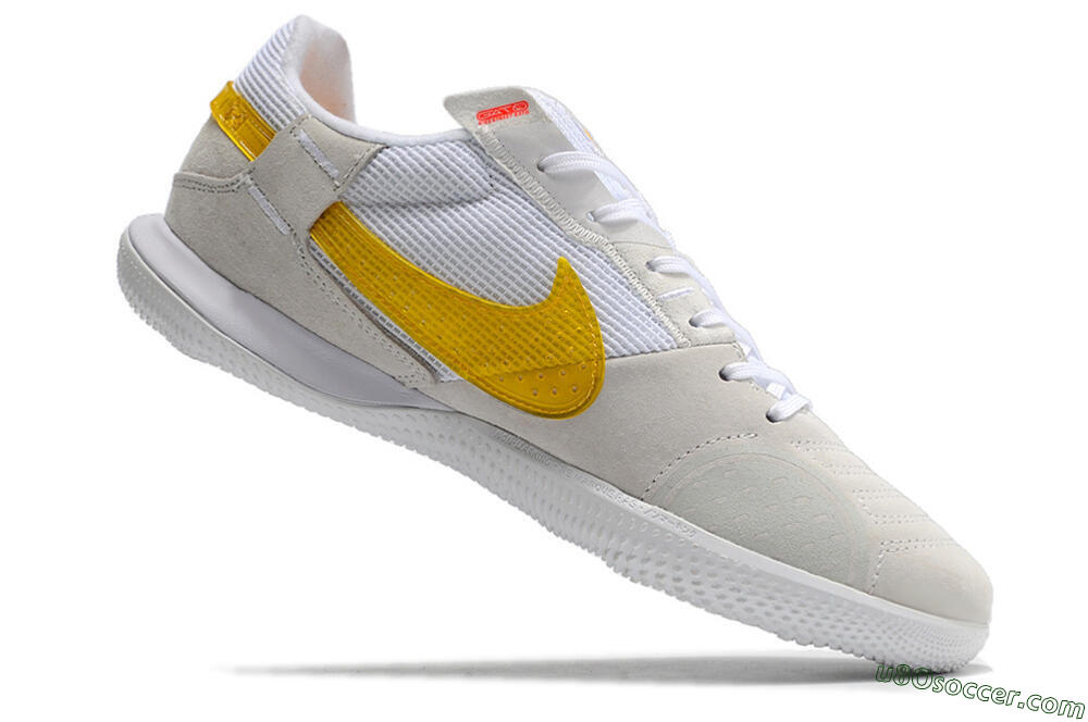 Nike Streetgato IC Futsal/Indoor Soccer Shoes - Grey/White/Yellow 4