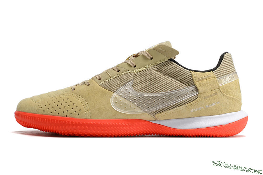 Nike Streetgato IC Futsal/Indoor Soccer Shoes - Brown/Red/White 2