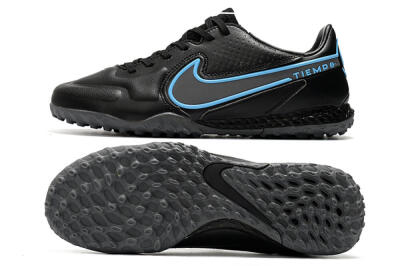 Nike React Tiempo Legend 9 Pro TF Artificial Turf Soccer Shoes - Black/Blue