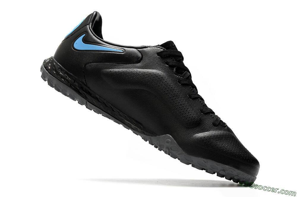 Nike React Tiempo Legend 9 Pro TF Artificial Turf Soccer Shoes - Black/Blue 4
