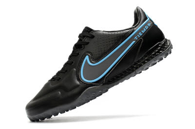 Nike React Tiempo Legend 9 Pro TF Artificial Turf Soccer Shoes - Black/Blue