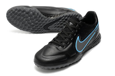 Nike React Tiempo Legend 9 Pro TF Artificial Turf Soccer Shoes - Black/Blue