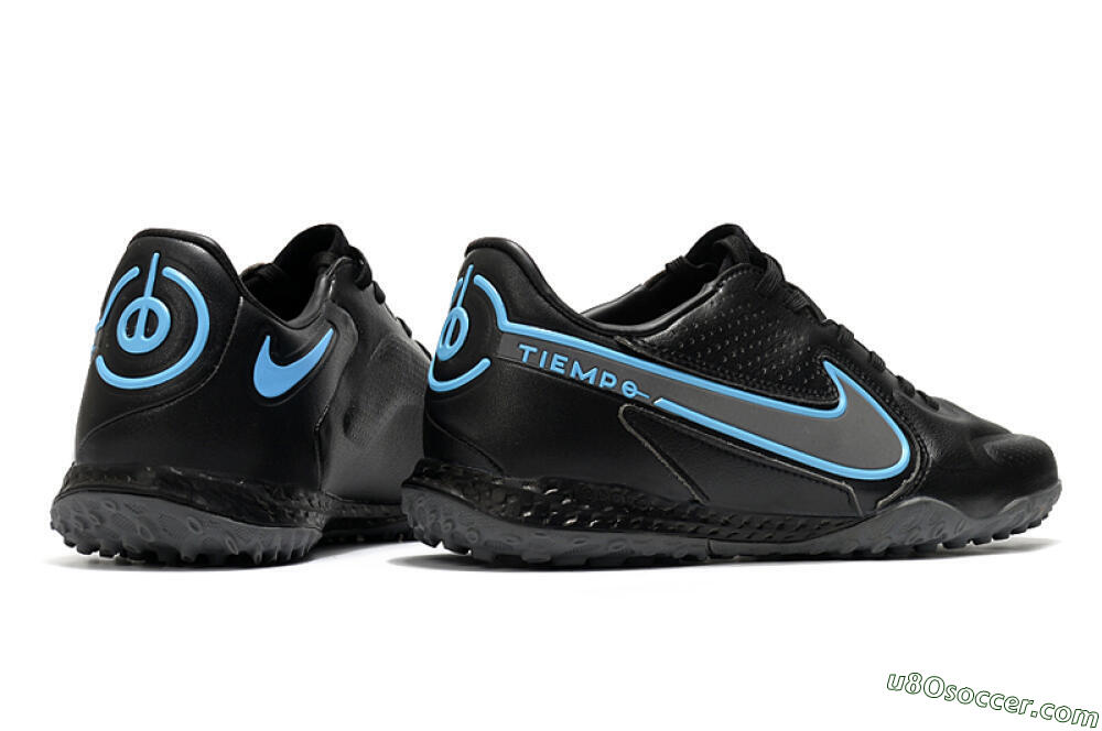Nike React Tiempo Legend 9 Pro TF Artificial Turf Soccer Shoes - Black/Blue 6
