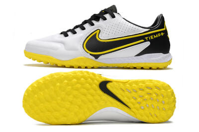 Nike React Tiempo Legend 9 Pro TF Artificial Turf Soccer Shoes - White/Black/Yellow