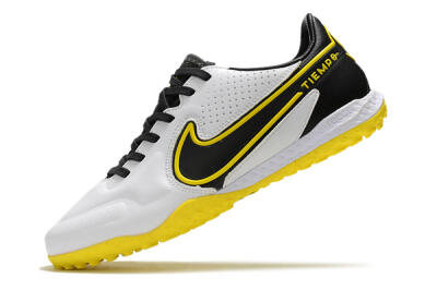 Nike React Tiempo Legend 9 Pro TF Artificial Turf Soccer Shoes - White/Black/Yellow