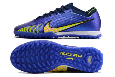 Nike Air Zoom Mercurial Vapor 15 Elite TF Artificial Turf Soccer Shoes - Blue/Green/Yellow