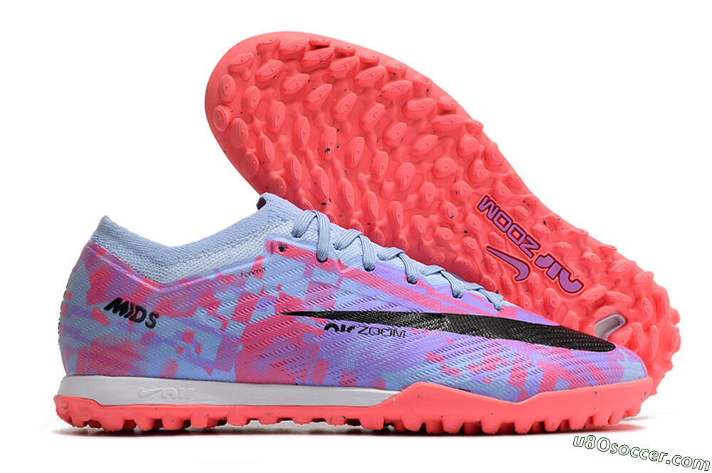 Nike Air Zoom Mercurial Vapor 15 Elite TF Artificial Turf Soccer Shoes - Blue/Purple/Red 1