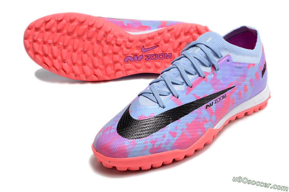 Nike Air Zoom Mercurial Vapor 15 Elite TF Artificial Turf Soccer Shoes - Blue/Purple/Red 3