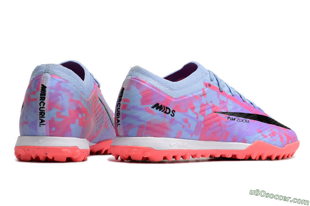 Nike Air Zoom Mercurial Vapor 15 Elite TF Artificial Turf Soccer Shoes - Blue/Purple/Red 6