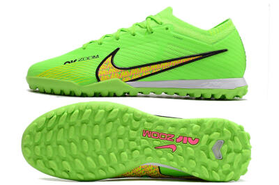 Nike Air Zoom Mercurial Vapor 15 Elite TF Artificial Turf Soccer Shoes - Green/Yellow/Pink