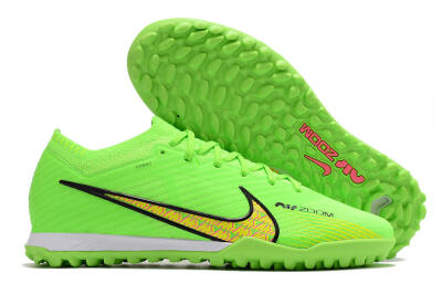 Nike Air Zoom Mercurial Vapor 15 Elite TF Artificial Turf Soccer Shoes - Green/Yellow/Pink