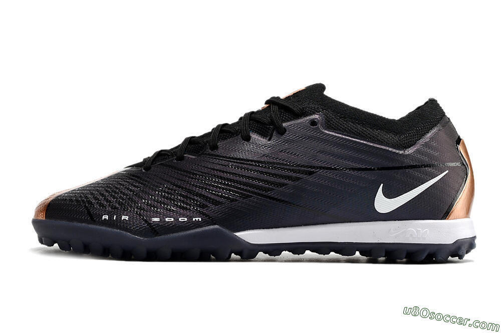 Nike Air Zoom Mercurial Vapor 15 Elite TF Artificial Turf Soccer Shoes - Black/White 2