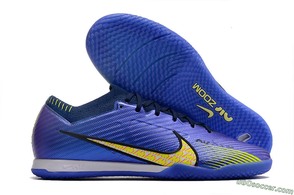 Nike Air Zoom Mercurial Vapor 15 Elite IC Futsal/Indoor Soccer Shoes - Blue/Green/Yellow 1