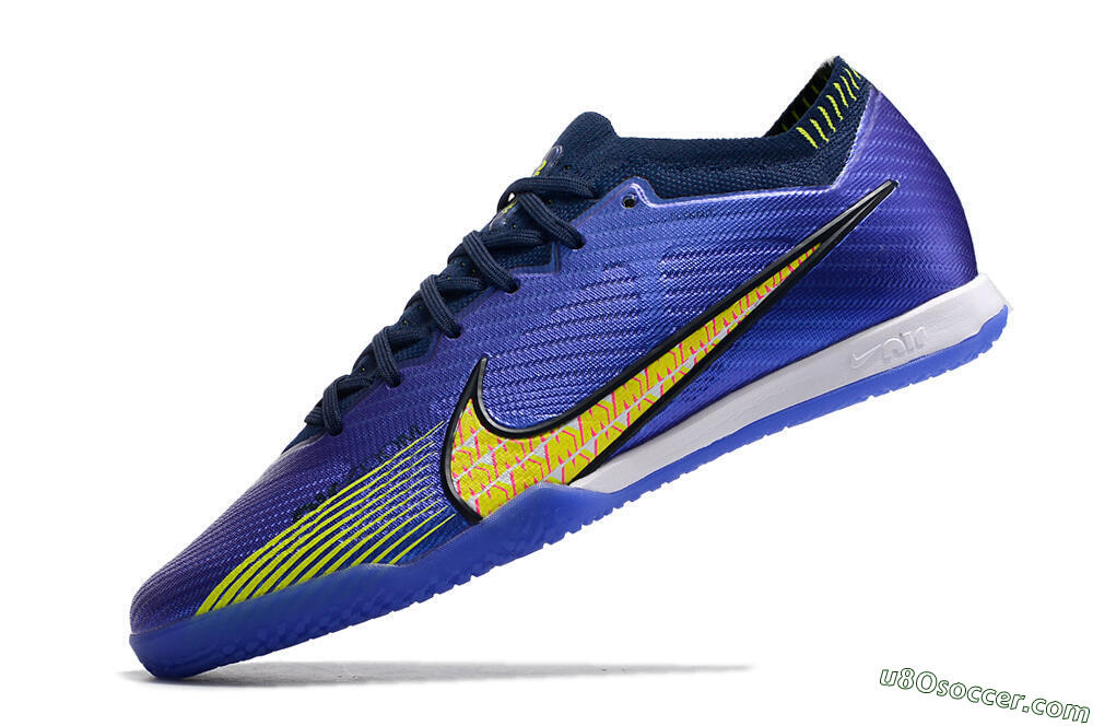 Nike Air Zoom Mercurial Vapor 15 Elite IC Futsal/Indoor Soccer Shoes - Blue/Green/Yellow 5