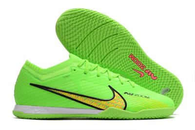 Nike Air Zoom Mercurial Vapor 15 Elite IC Futsal/Indoor Soccer Shoes - Green/Yellow/Pink