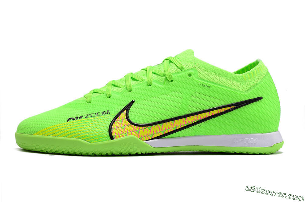 Nike Air Zoom Mercurial Vapor 15 Elite IC Futsal/Indoor Soccer Shoes - Green/Yellow/Pink 2