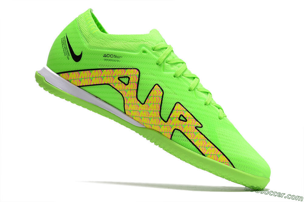 Nike Air Zoom Mercurial Vapor 15 Elite IC Futsal/Indoor Soccer Shoes - Green/Yellow/Pink 4