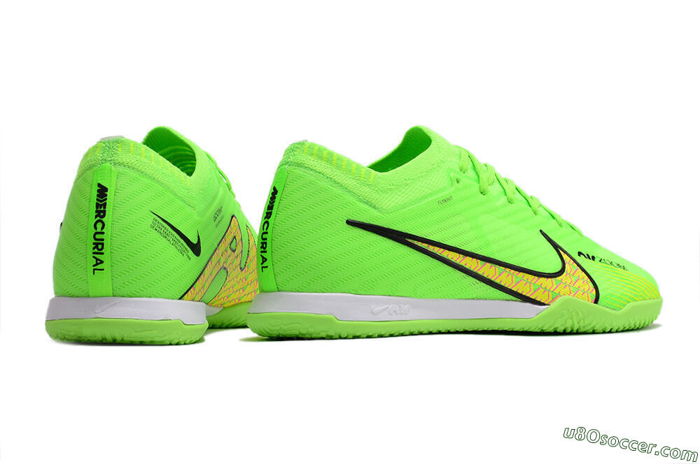 Nike Air Zoom Mercurial Vapor 15 Elite IC Futsal/Indoor Soccer Shoes - Green/Yellow/Pink 6