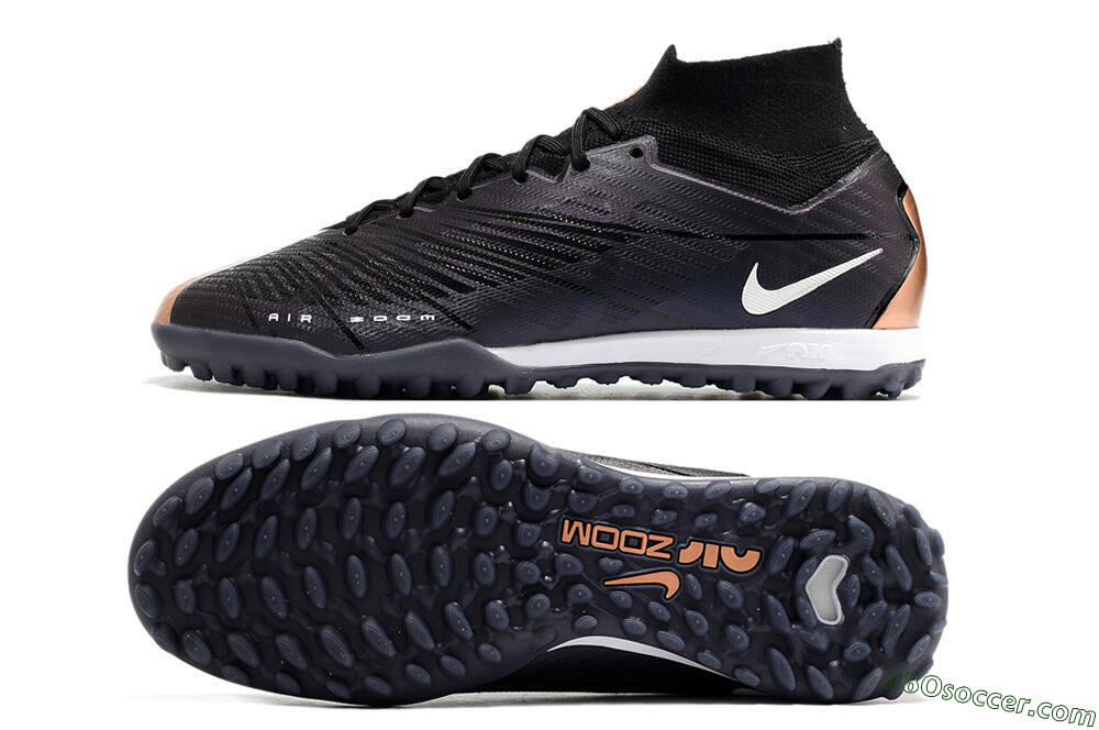 Nike Air Zoom Mercurial Superfly 9 Elite TF Artificial Turf Soccer Shoes - Black/White 0