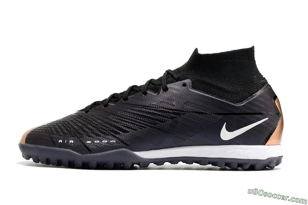 Nike Air Zoom Mercurial Superfly 9 Elite TF Artificial Turf Soccer Shoes - Black/White 2