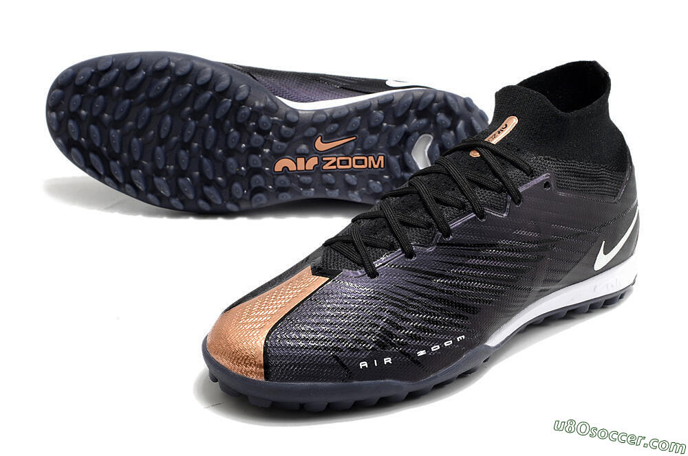 Nike Air Zoom Mercurial Superfly 9 Elite TF Artificial Turf Soccer Shoes - Black/White 3