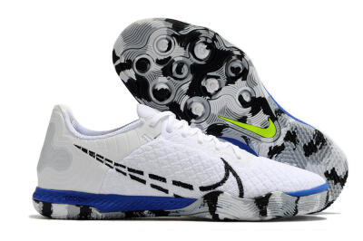 Nike Reactgato IC Futsal/Indoor Soccer Shoes - White/Black/Blue