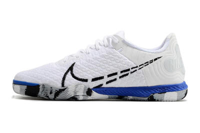 Nike Reactgato IC Futsal/Indoor Soccer Shoes - White/Black/Blue