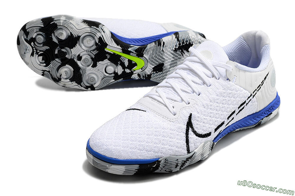Nike Reactgato IC Futsal/Indoor Soccer Shoes - White/Black/Blue 3