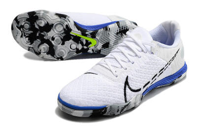 Nike Reactgato IC Futsal/Indoor Soccer Shoes - White/Black/Blue