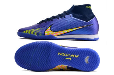 Nike Air Zoom Mercurial Superfly 9 Elite IC Futsal/Indoor Soccer Shoes - Blue/Green/Yellow