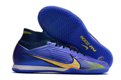 Nike Air Zoom Mercurial Superfly 9 Elite IC Futsal/Indoor Soccer Shoes - Blue/Green/Yellow
