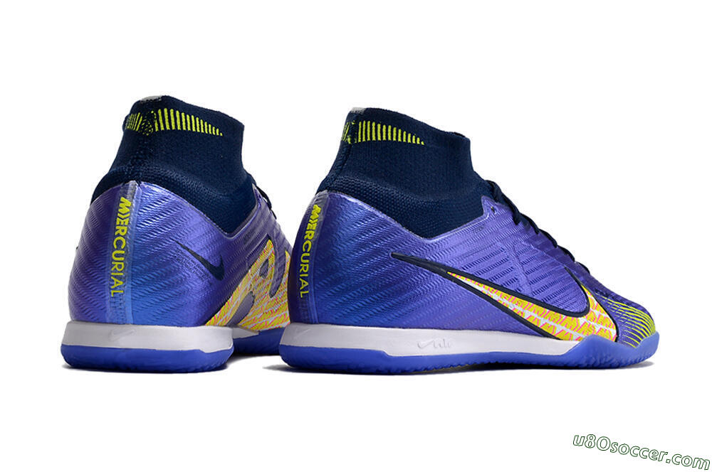 Nike Air Zoom Mercurial Superfly 9 Elite IC Futsal/Indoor Soccer Shoes - Blue/Green/Yellow 6