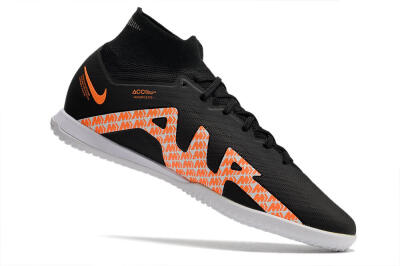 Nike Air Zoom Mercurial Superfly 9 Elite IC Futsal/Indoor Soccer Shoes - Black/White/Orange