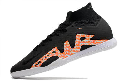 Nike Air Zoom Mercurial Superfly 9 Elite IC Futsal/Indoor Soccer Shoes - Black/White/Orange