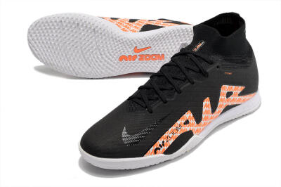 Nike Air Zoom Mercurial Superfly 9 Elite IC Futsal/Indoor Soccer Shoes - Black/White/Orange