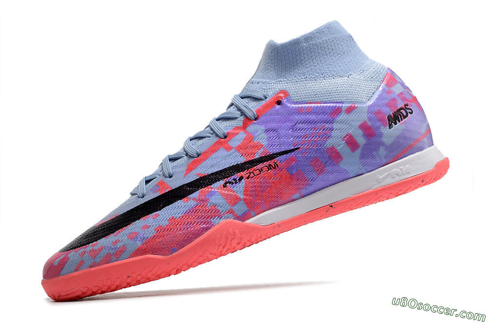 Nike Air Zoom Mercurial Superfly 9 Elite IC Futsal/Indoor Soccer Shoes - Blue/Purple/Red 5