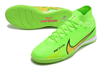 Nike Air Zoom Mercurial Superfly 9 Elite IC Futsal/Indoor Soccer Shoes - Green/Yellow/Pink