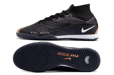 Nike Air Zoom Mercurial Superfly 9 Elite IC Futsal/Indoor Soccer Shoes - Black/White/Gold