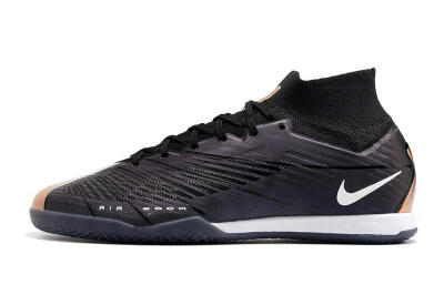 Nike Air Zoom Mercurial Superfly 9 Elite IC Futsal/Indoor Soccer Shoes - Black/White/Gold