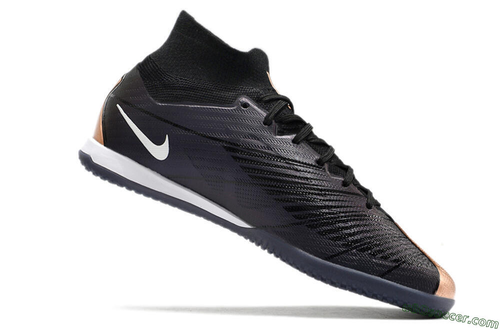 Nike Air Zoom Mercurial Superfly 9 Elite IC Futsal/Indoor Soccer Shoes - Black/White/Gold 4