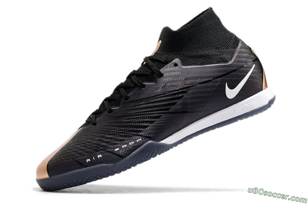 Nike Air Zoom Mercurial Superfly 9 Elite IC Futsal/Indoor Soccer Shoes - Black/White/Gold 5