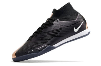 Nike Air Zoom Mercurial Superfly 9 Elite IC Futsal/Indoor Soccer Shoes - Black/White/Gold
