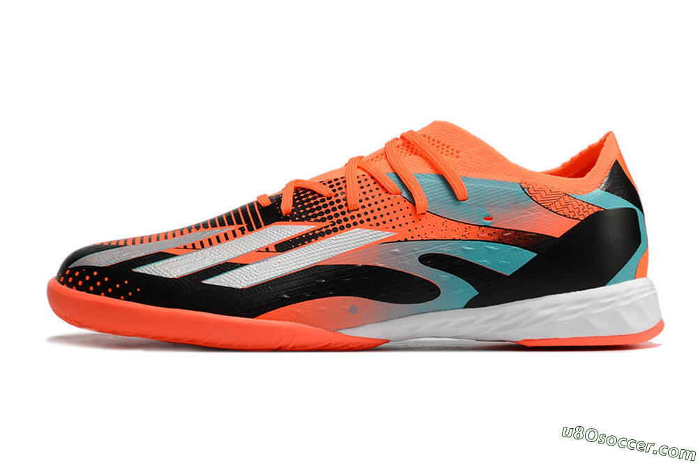 Adidas X Speedportal.1 IC Futsal/Indoor Soccer Shoes - Orange/Silver/Black/Blue 2