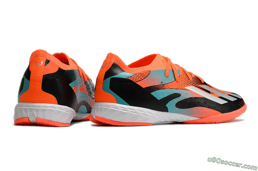 Adidas X Speedportal.1 IC Futsal/Indoor Soccer Shoes - Orange/Silver/Black/Blue 6