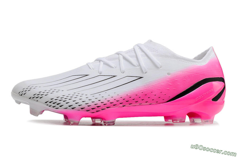 Adidas X Speedportal.1 FG Firm Ground Soccer Cleats - White/Pink/Black 2